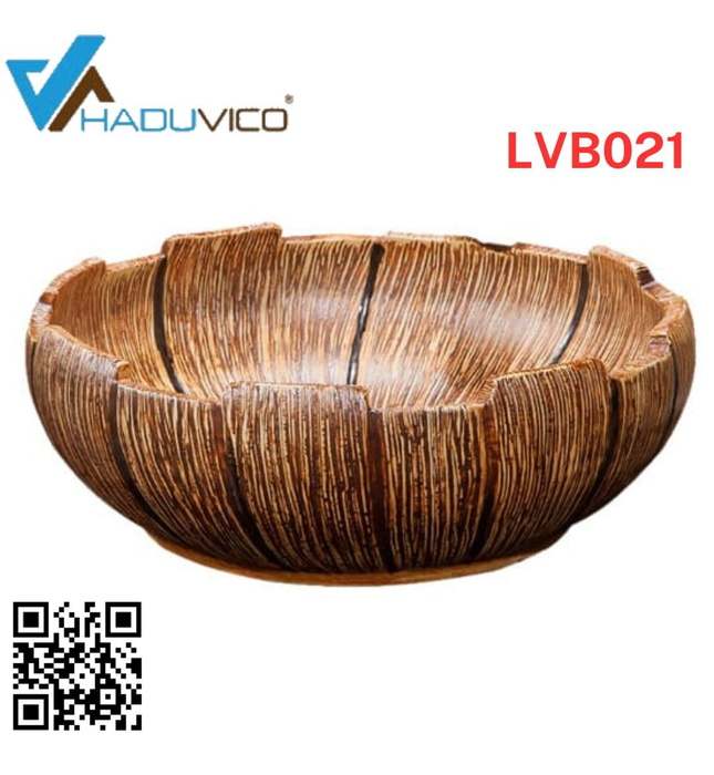 Chậu lavabo dương bàn sứ mỹ thuật Haduvico LVB021