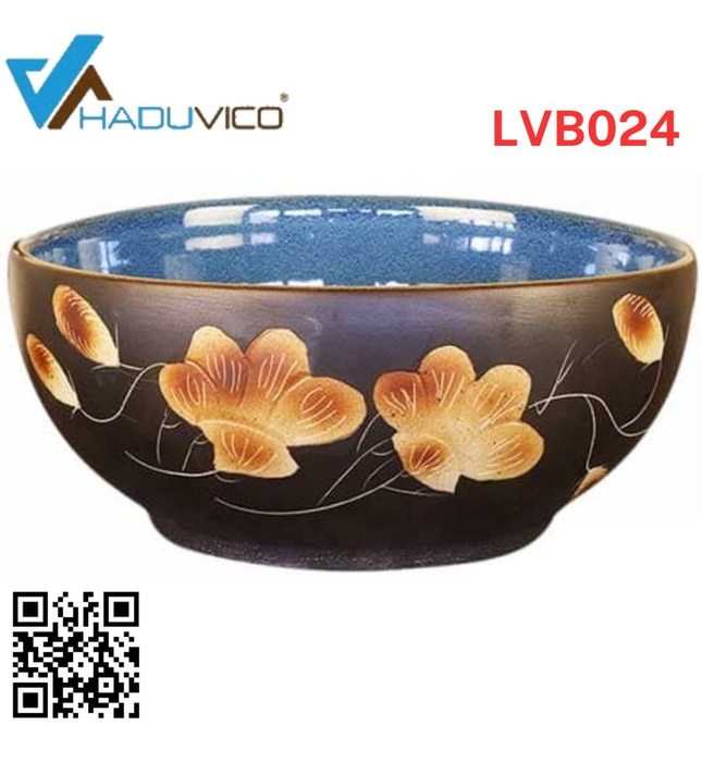 Chậu lavabo dương bàn sứ mỹ thuật Haduvico LVB024