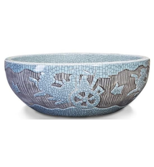 Chậu lavabo dương bàn sứ mỹ thuật Haduvico LVB051