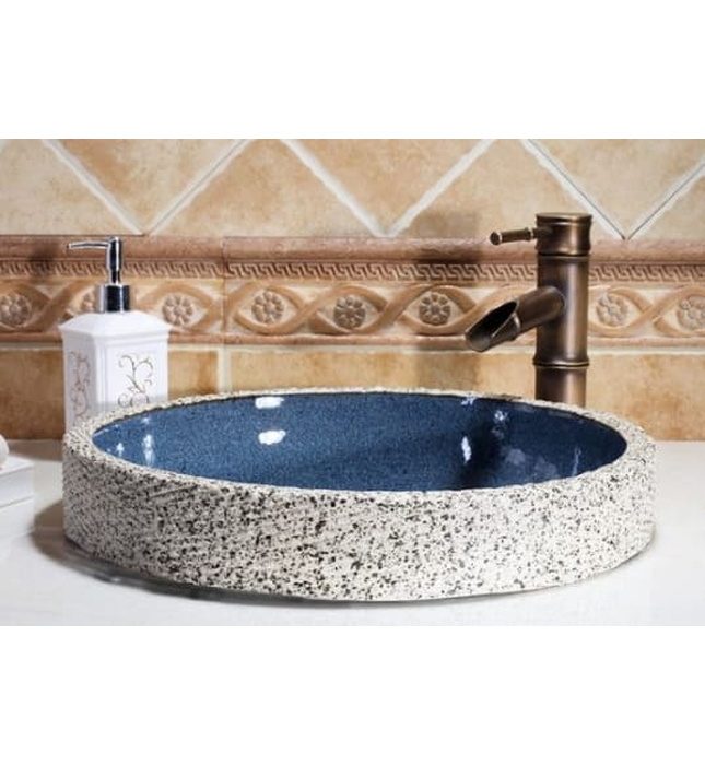 Chậu lavabo dương bàn sứ mỹ thuật Haduvico LVB052