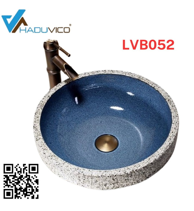 Chậu lavabo dương bàn sứ mỹ thuật Haduvico LVB052