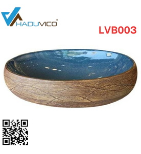 Chậu lavabo dương bàn sứ mỹ thuật Haduvico LVB003