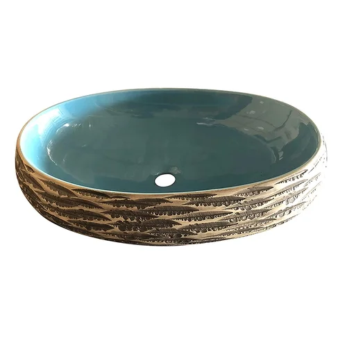Chậu lavabo dương bàn sứ mỹ thuật Haduvico LVB005