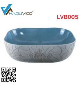 Chậu lavabo dương bàn sứ mỹ thuật Haduvico LVB007
