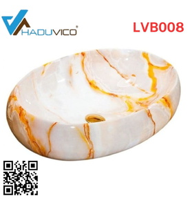 Chậu lavabo dương bàn sứ mỹ thuật Haduvico LVB008
