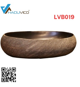 Chậu lavabo dương bàn sứ mỹ thuật Haduvico LVB019