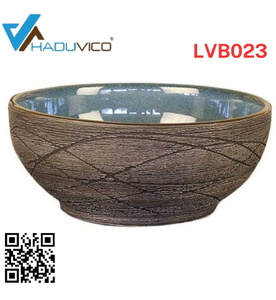 Chậu lavabo dương bàn sứ mỹ thuật Haduvico LVB023