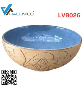 Chậu lavabo dương bàn sứ mỹ thuật Haduvico LVB026