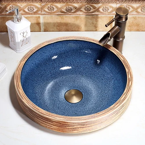 Chậu lavabo dương bàn sứ mỹ thuật Haduvico LVB054