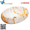 Chậu lavabo dương bàn sứ mỹ thuật Haduvico LVB008