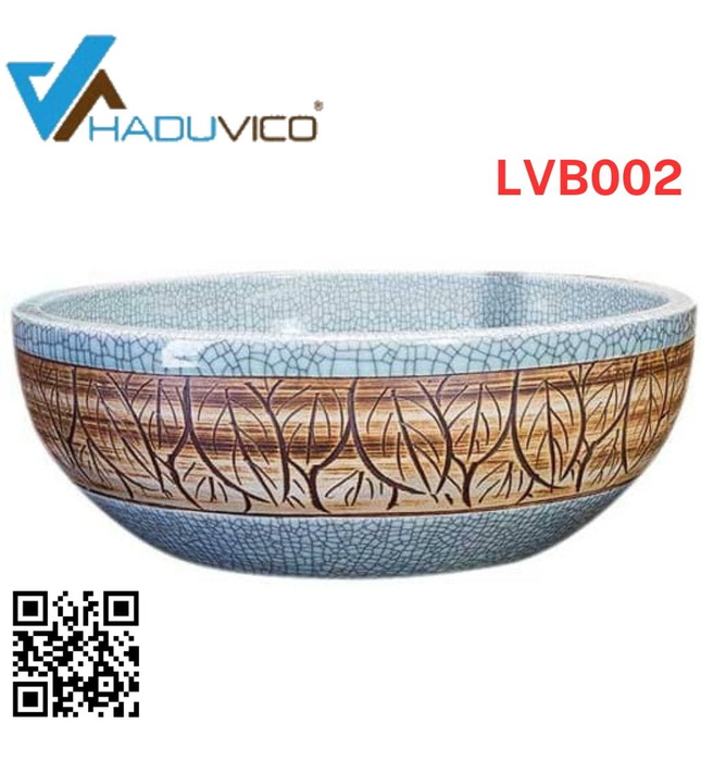 Chậu lavabo dương bàn sứ mỹ thuật Haduvico LVB002