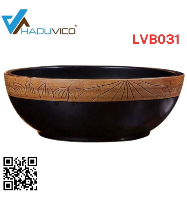 Chậu lavabo dương bàn sứ mỹ thuật Haduvico LVB031