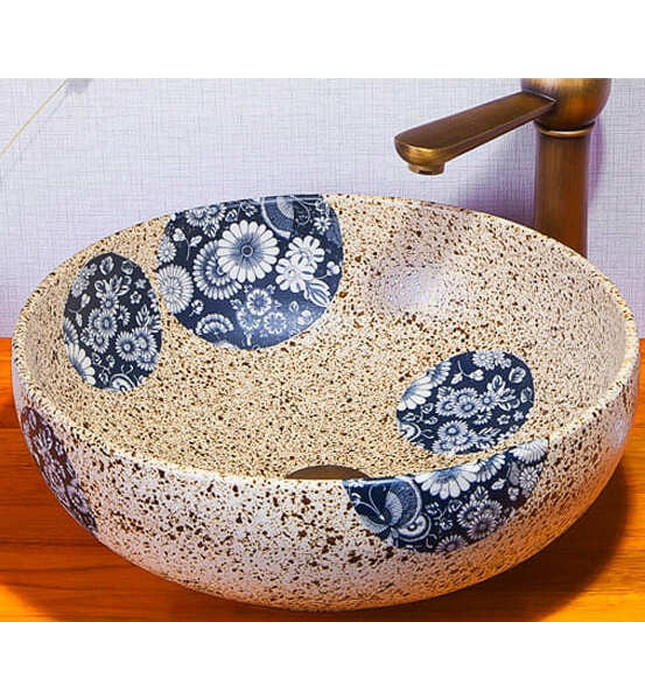 Chậu lavabo dương bàn sứ mỹ thuật Haduvico LVB042