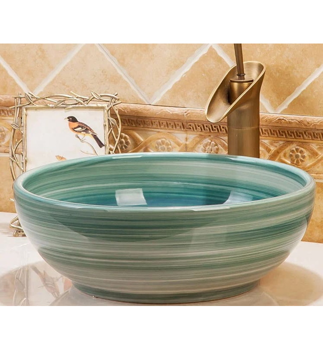 Chậu lavabo dương bàn sứ mỹ thuật Haduvico LVB044