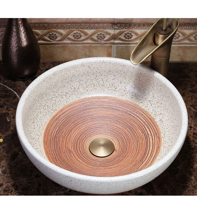 Chậu lavabo dương bàn sứ mỹ thuật Haduvico LVB046