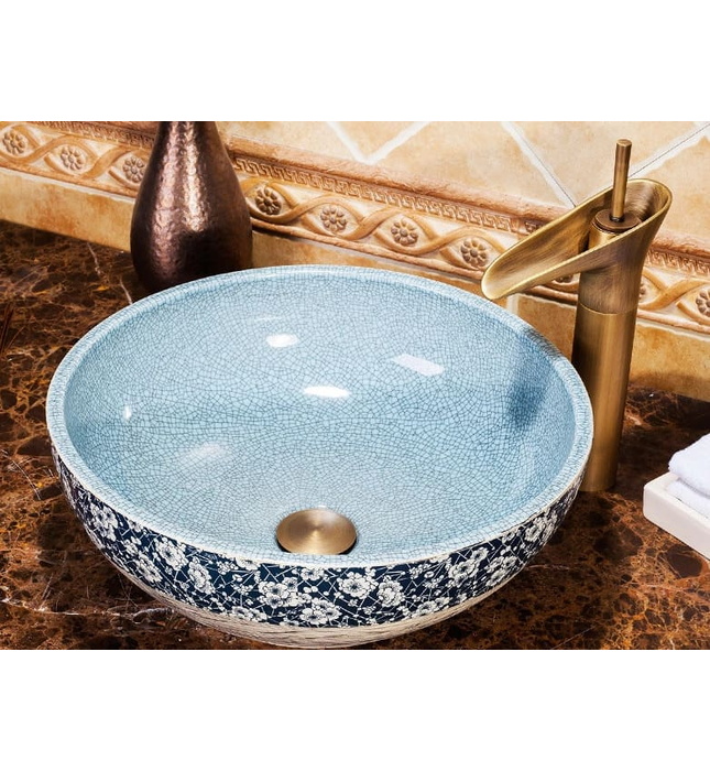 Chậu lavabo dương bàn sứ mỹ thuật Haduvico LVB047