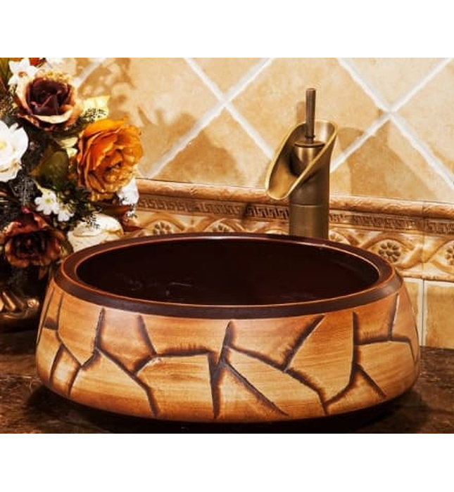 Chậu lavabo dương bàn sứ mỹ thuật Haduvico LVB048