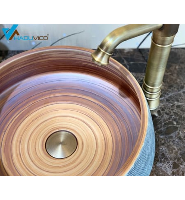 Chậu lavabo dương bàn sứ mỹ thuật Haduvico LVB061