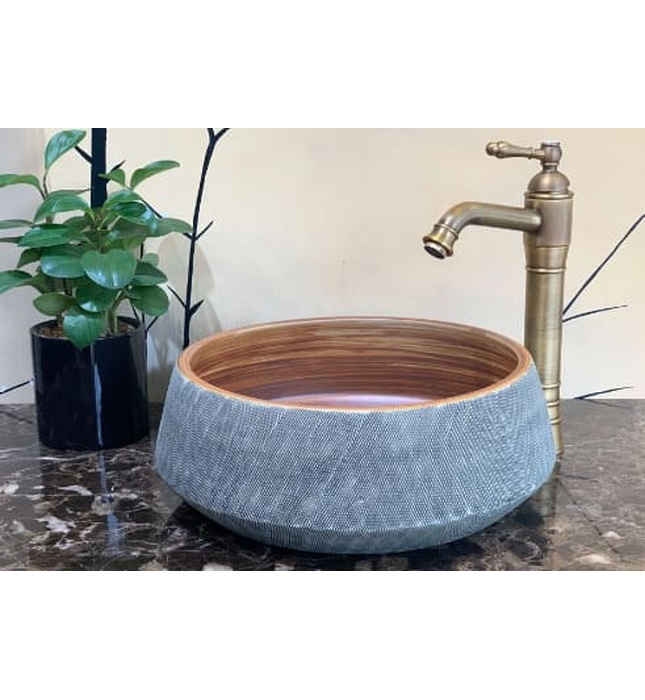 Chậu lavabo dương bàn sứ mỹ thuật Haduvico LVB061