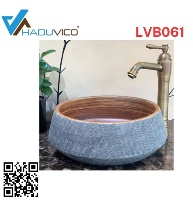 Chậu lavabo dương bàn sứ mỹ thuật Haduvico LVB061