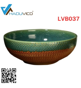 Chậu lavabo dương bàn sứ mỹ thuật Haduvico LVB037