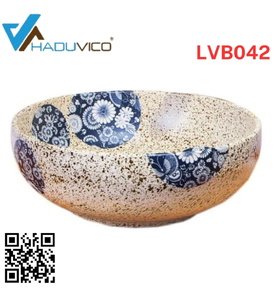 Chậu lavabo dương bàn sứ mỹ thuật Haduvico LVB042