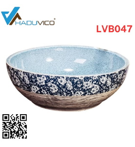 Chậu lavabo dương bàn sứ mỹ thuật Haduvico LVB047