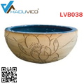 Chậu lavabo dương bàn sứ mỹ thuật Haduvico LVB038