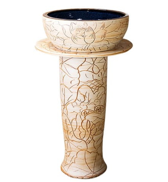 Đôn chậu sứ mỹ thuật cao cấp Haduvico DC004+LVB038