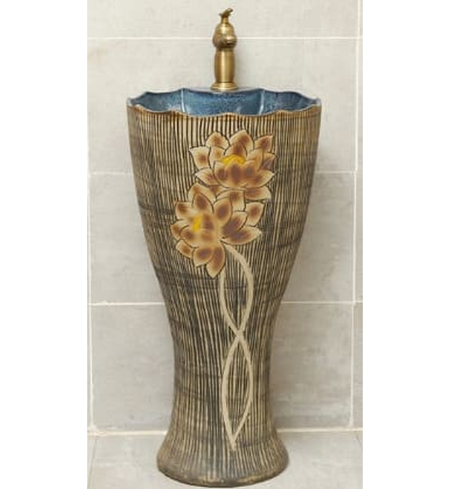 Đôn chậu sứ mỹ thuật cao cấp Haduvico DC023