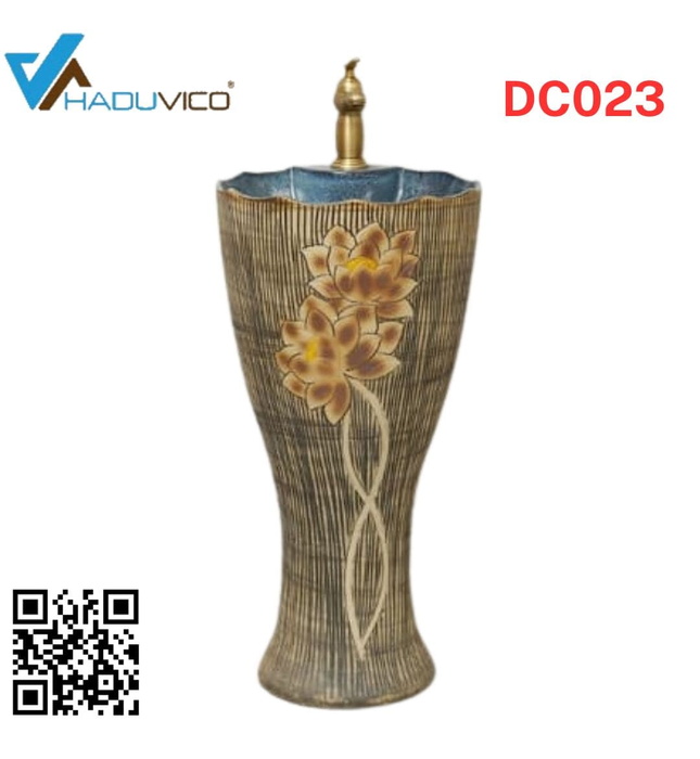 Đôn chậu sứ mỹ thuật cao cấp Haduvico DC023