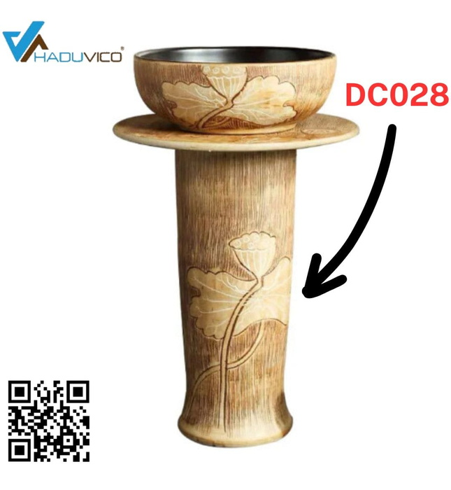 Đôn chậu sứ mỹ thuật cao cấp Haduvico DC028