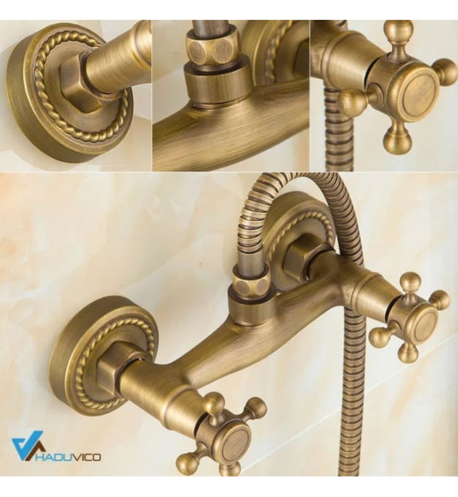 Sen tắm nóng lạnh bằng đồng Haduvico ST017