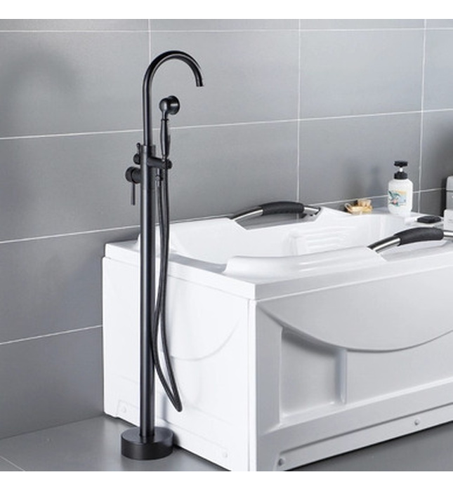 Sen bồn tắm nóng lạnh đặt sàn bằng đồng Haduvico ST023