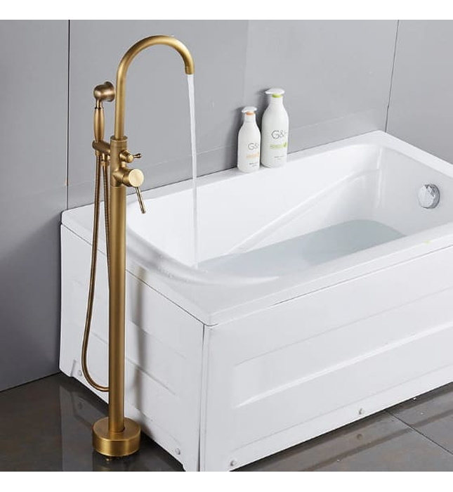 Sen bồn tắm nóng lạnh đặt sàn bằng đồng Haduvico ST031