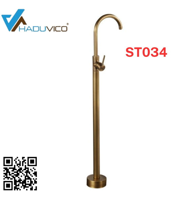 Vòi chậu nóng lạnh đặt sàn haduvico ST034