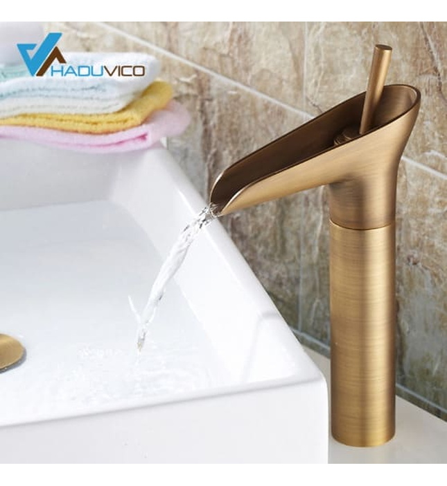 Vòi chậu nóng lạnh đồng thau Haduvico VR001