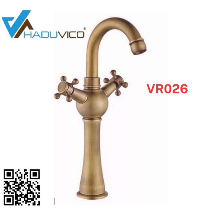 Vòi chậu nóng lạnh đồng thau Haduvico VR026