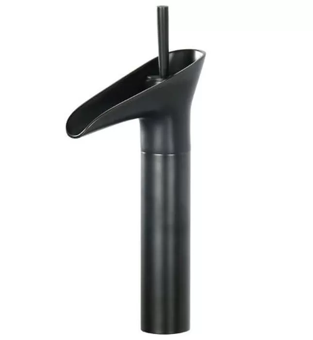 Vòi chậu nóng lạnh đồng thau màu đen Haduvico VR012