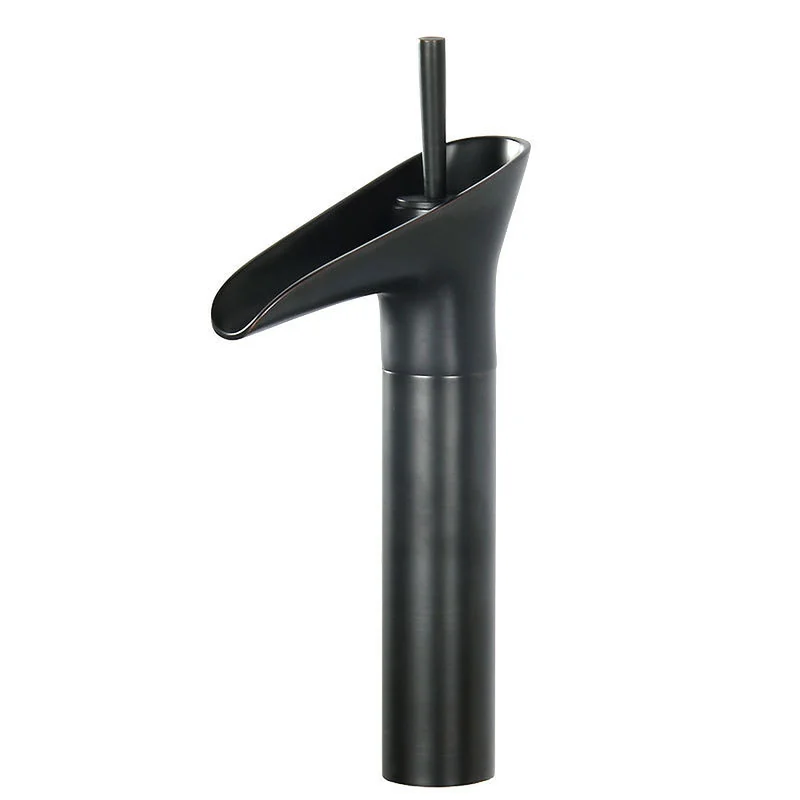 Vòi chậu nóng lạnh đồng thau màu đen Haduvico VR012