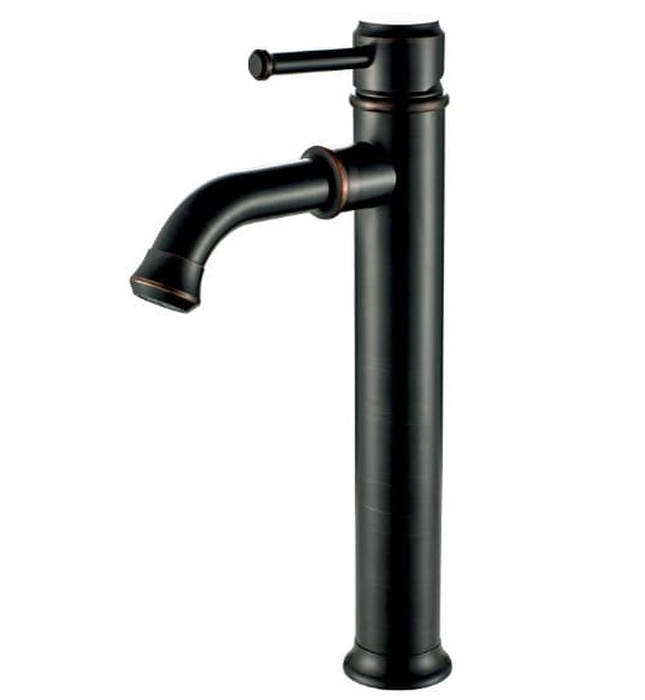 Vòi chậu nóng lạnh đồng thau màu đen Haduvico VR050