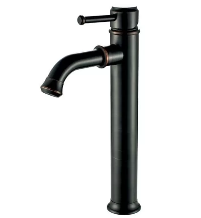 Vòi chậu nóng lạnh đồng thau màu đen Haduvico VR050