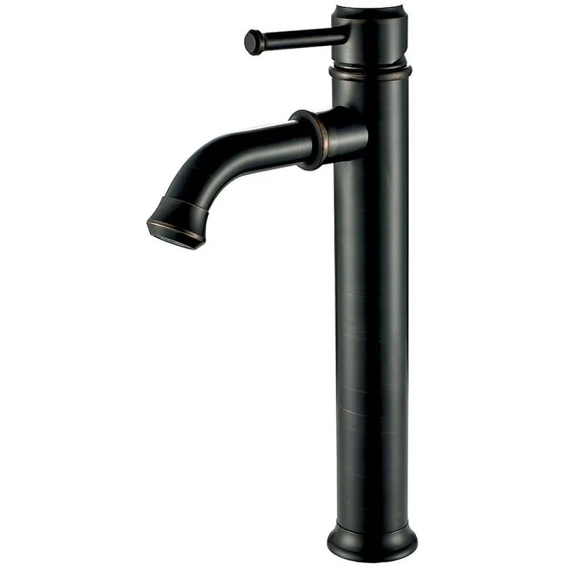 Vòi chậu nóng lạnh đồng thau màu đen Haduvico VR050