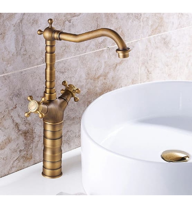 Vòi chậu nóng lạnh đồng thau Haduvico VR080