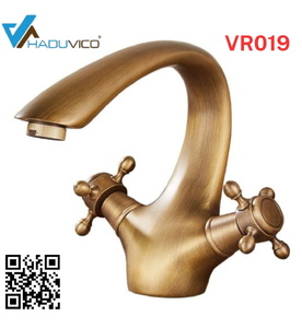 Vòi chậu nóng lạnh đồng thau Haduvico VR019
