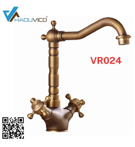 Vòi chậu nóng lạnh đồng thau Haduvico VR024