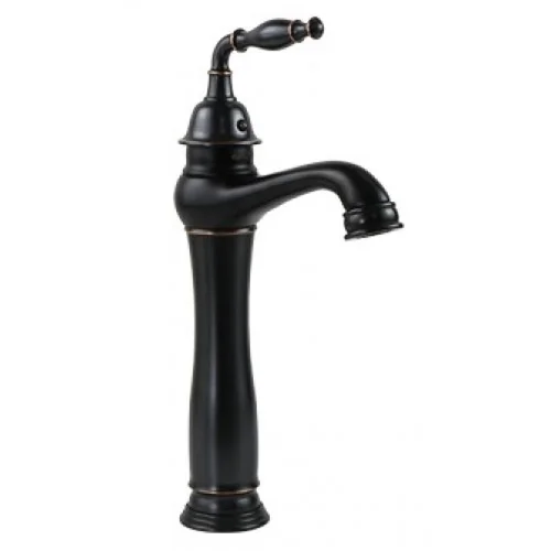 Vòi chậu nóng lạnh đồng thau màu đen Haduvico VR048