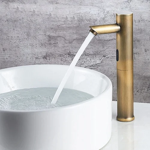 Vòi chậu nóng lạnh cao đồng thau cảm ứng Haduvico VR072