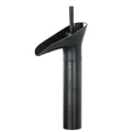 Vòi chậu nóng lạnh đồng thau màu đen Haduvico VR012