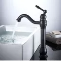 Vòi chậu nóng lạnh đồng thau màu đen Haduvico VR047